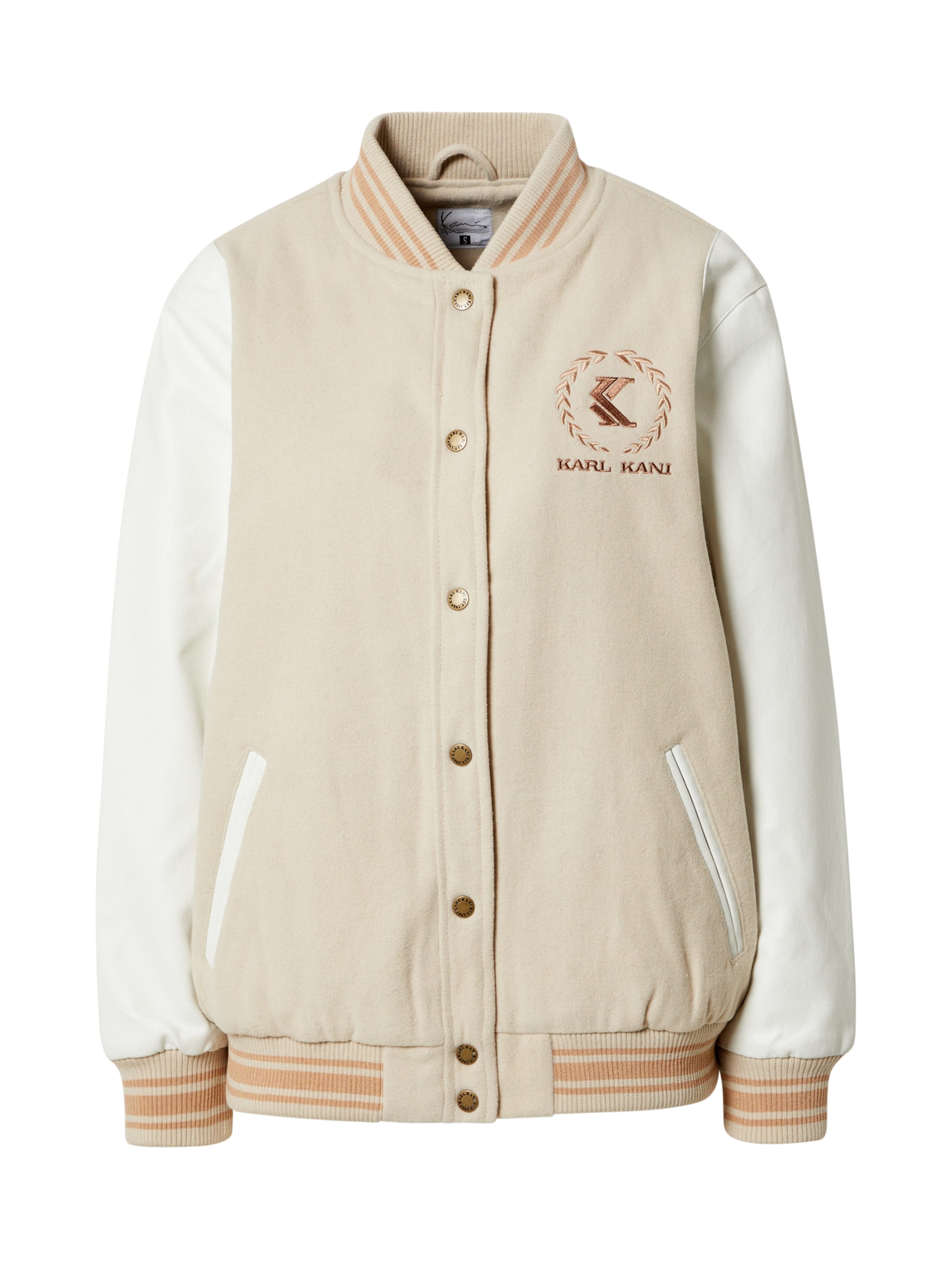 Veste mi-saison Karl Kani en beige : devant