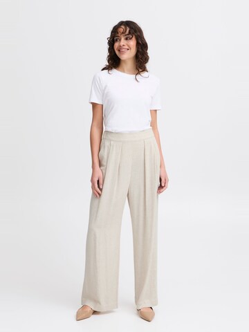 Wide Leg Pantalon Fransa en beige