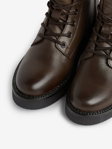 Tommy Jeans Lace-Up Ankle Boots in Brown