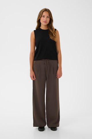 Kaffe Wide leg Broek 'Lauren' in Bruin