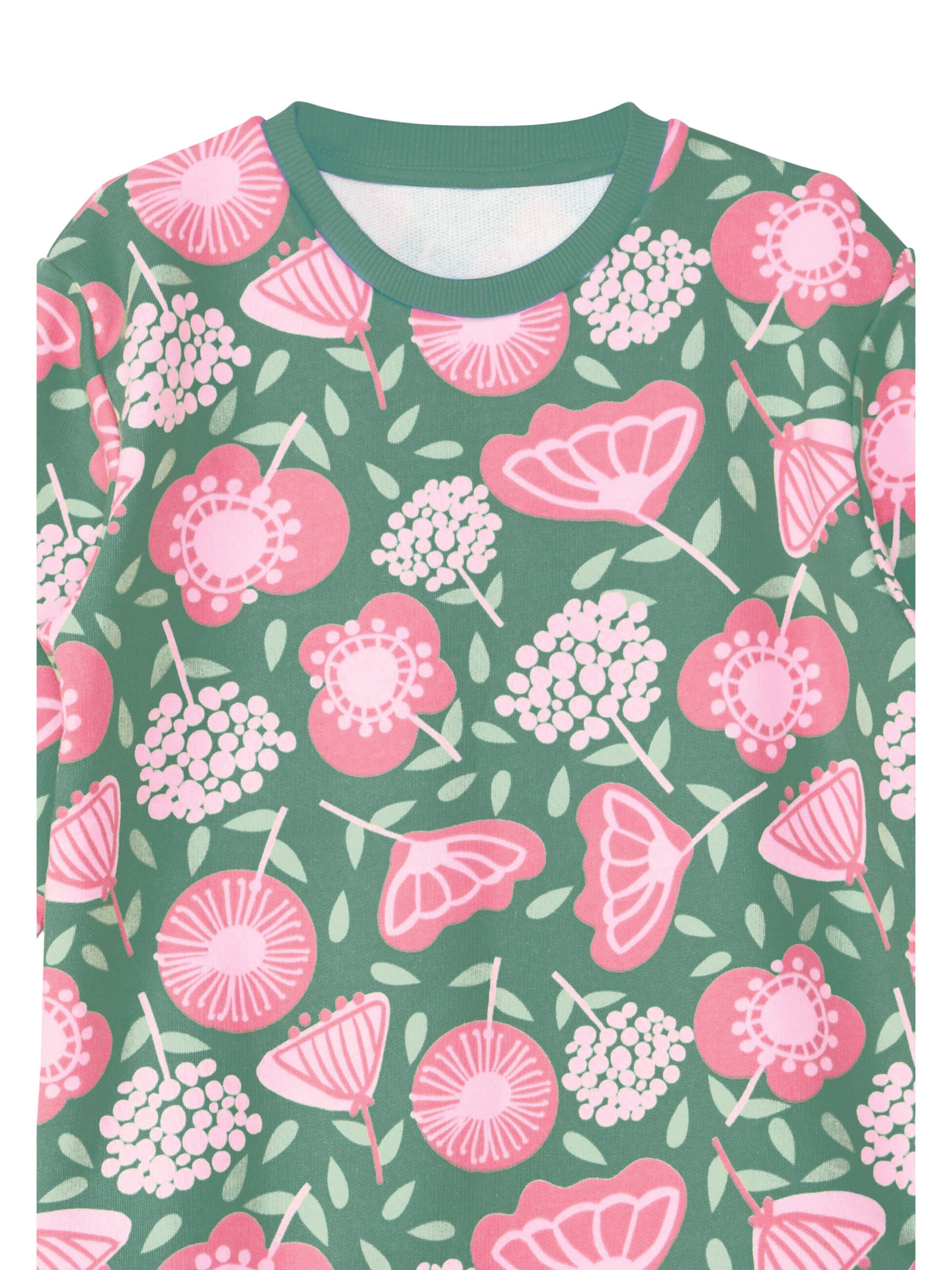 Tuta da jogging 'Flowers' di Denokids in verde