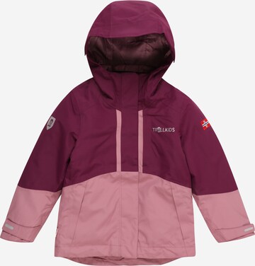 Veste outdoor TROLLKIDS en rose : devant