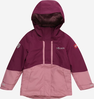TROLLKIDS Outdoor jacket in Pink: front