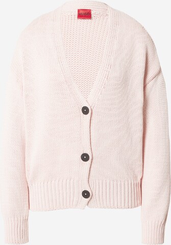 HUGO Knit cardigan in Pink: front