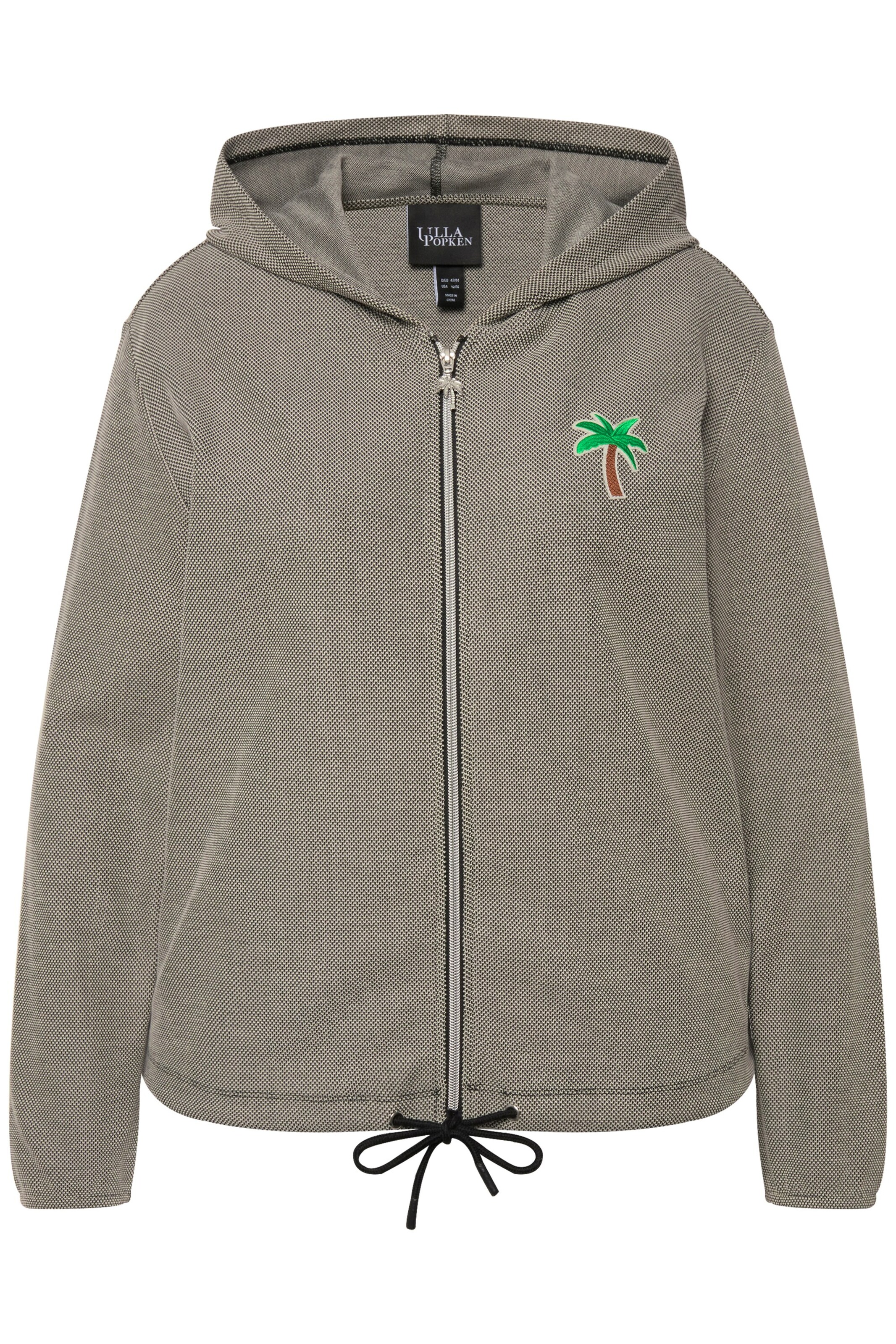 Ulla Popken Sweatjacke in Beige: Vorderseite