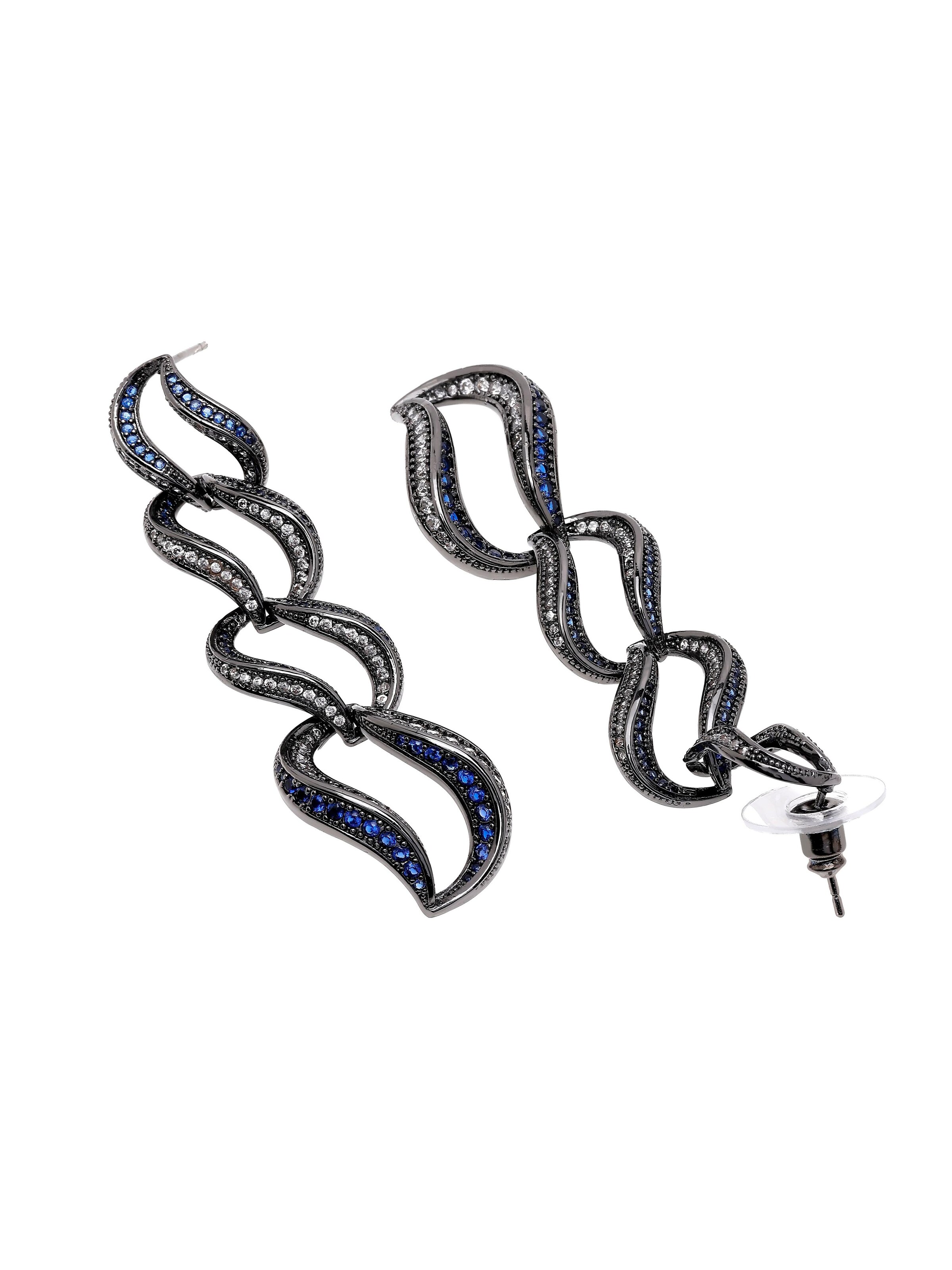 AVANT-GARDE PARIS - Pendientes 'Elenaia' en azul