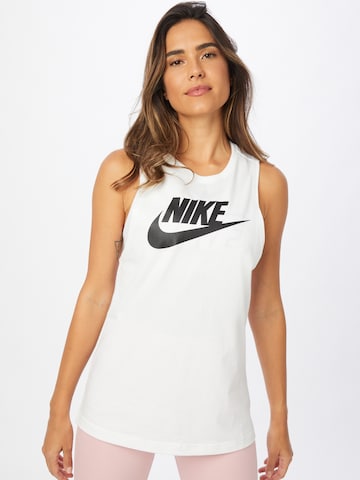 Nike SportswearTop - bijela boja: prednji dio