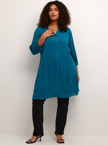 KAFFE CURVE Kleid 'Louisa' in Blau