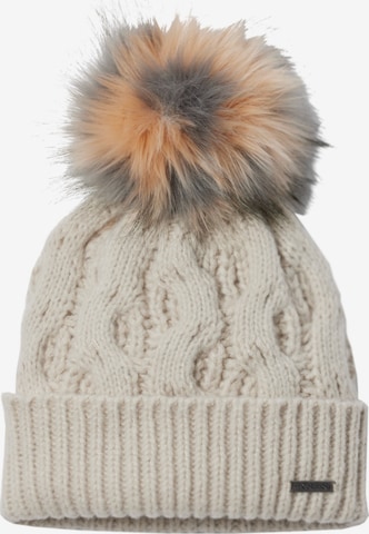 COLUMBIA Beanie 'Columbia Boundless Days Cable Knit Pom Beanie' in Beige: front