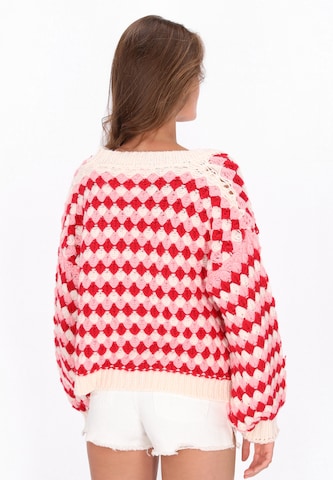 MYMO Knit cardigan in Red