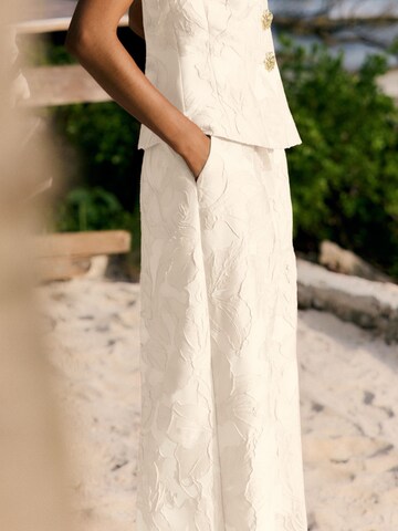 Friends Like These Wide leg Pleat-front trousers in Beige