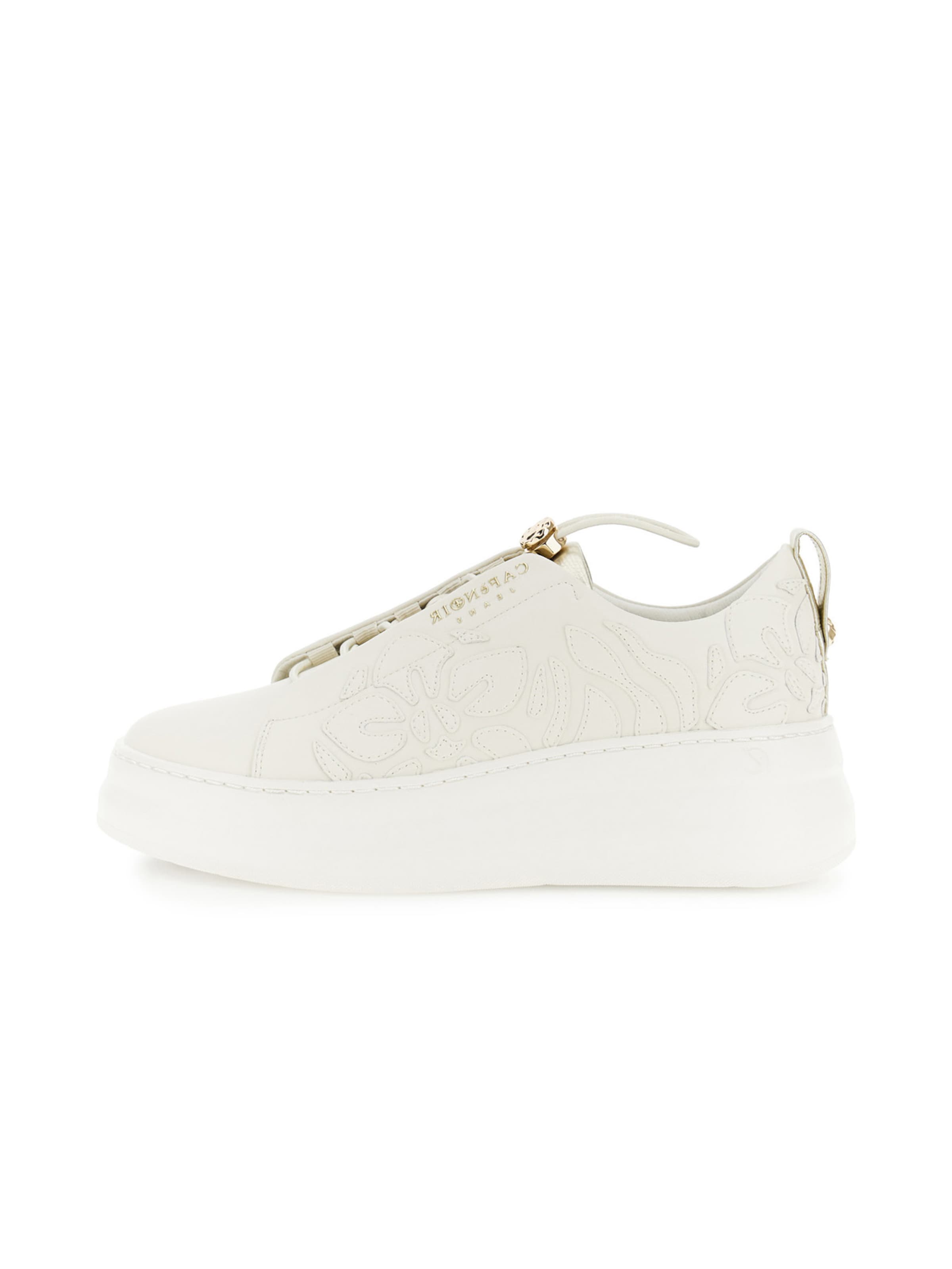 CAFè NOIR Platform trainers in White: front