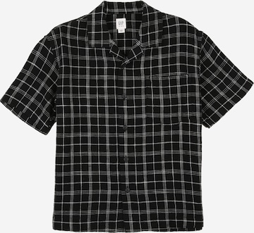 GAP Regular fit Риза в черно: отпред