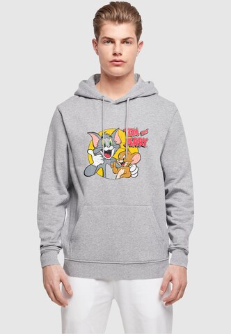 ABSOLUTE CULT Sweatshirt 'Tom and Jerry - Thumbs Up' in Grijs: voorkant