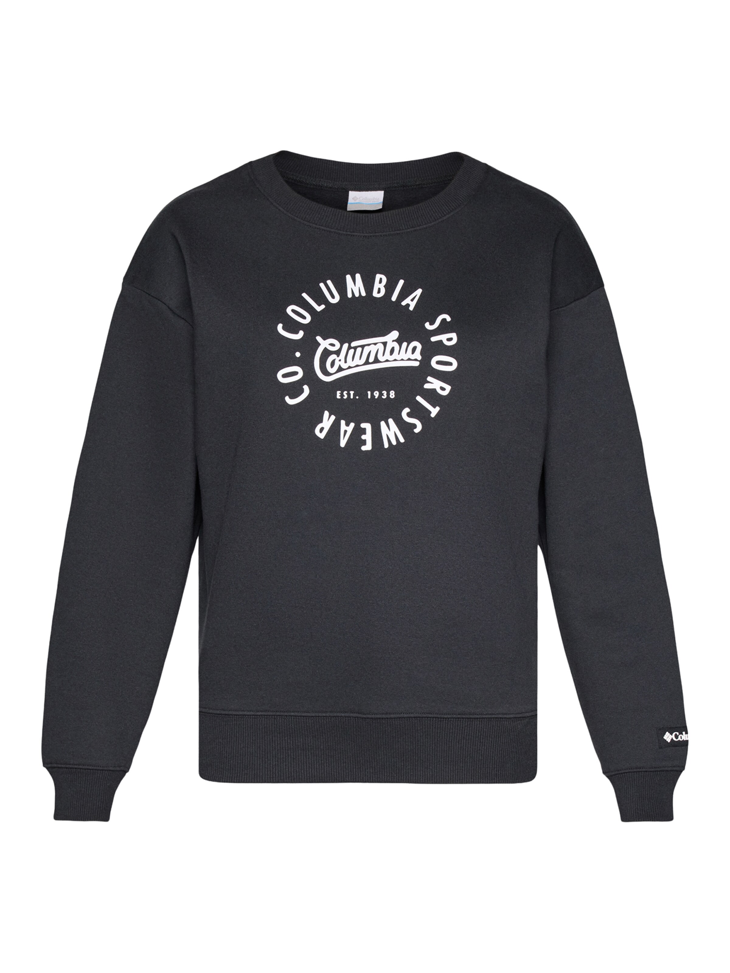 COLUMBIA Športna majica 'Meridian Creek' | črna barva: sprednja stran