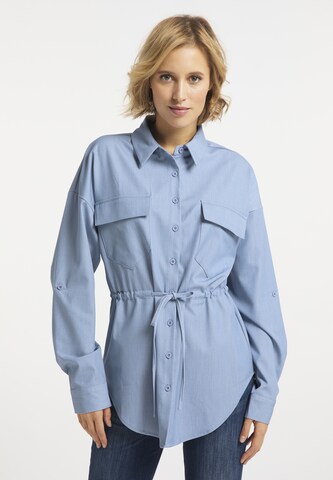 usha BLUE LABEL - Blusa em azul: frente
