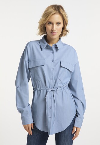 usha BLUE LABEL Bluse in Blau: predná strana