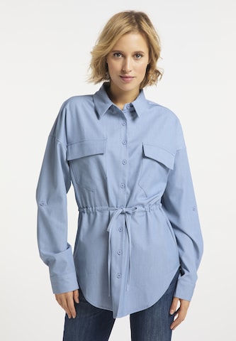 usha BLUE LABEL Bluse in Blau: predná strana