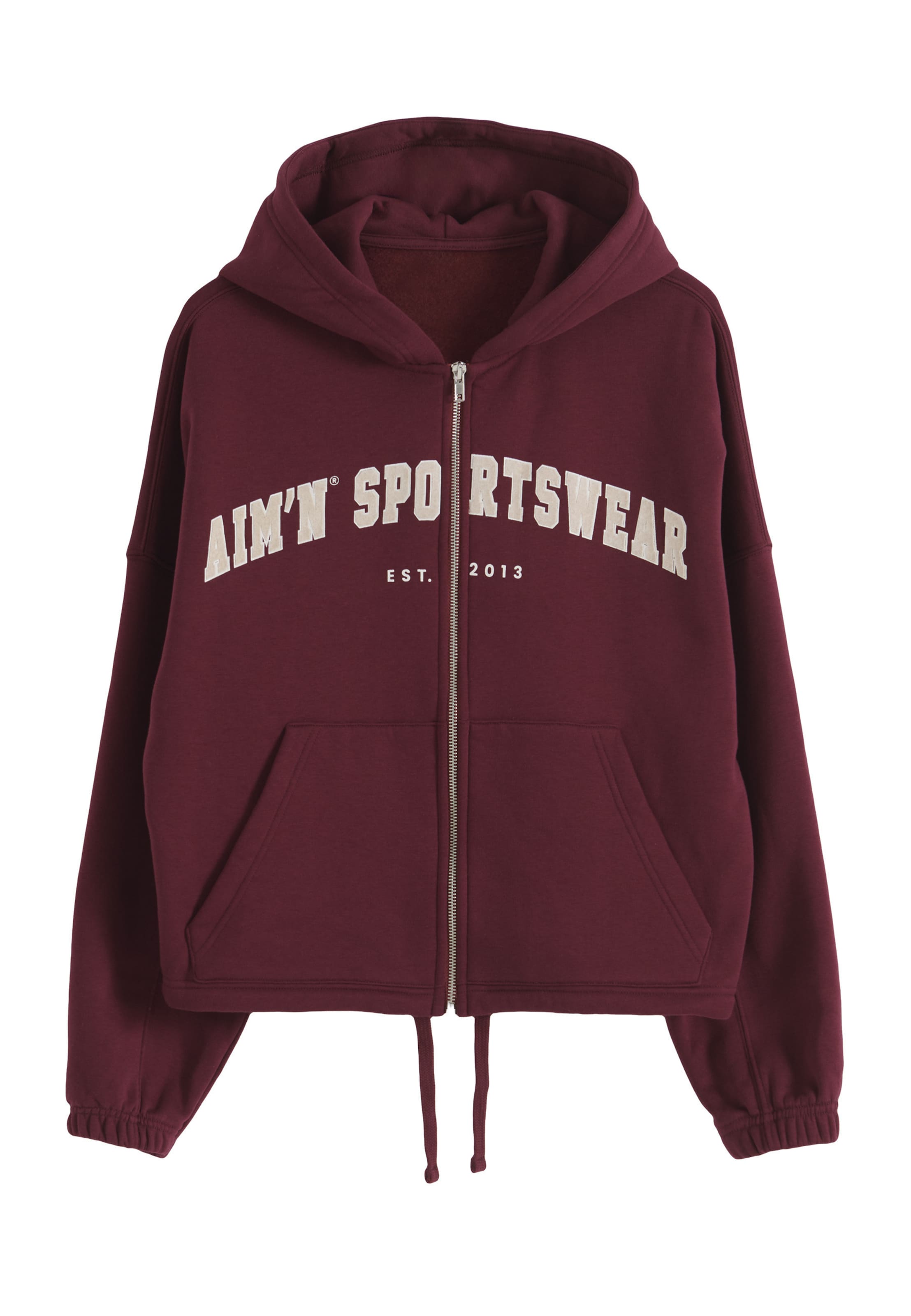 Aim'n Bluza rozpinana sportowa 'Varsity' w kolorze czerwony: przód