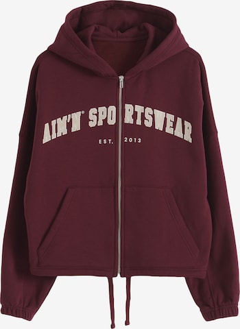 Aim'n Bluza rozpinana sportowa 'Varsity' w kolorze czerwony: przód