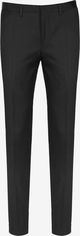 BOSS Slim fit Pleated Pants 'Wave' in Black: front