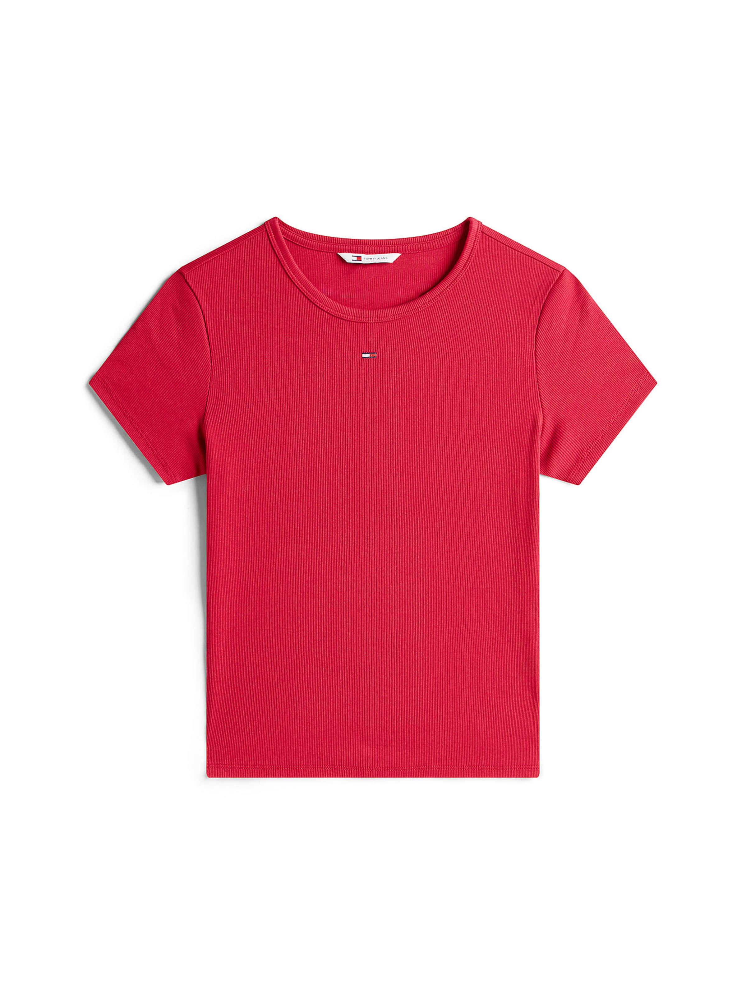 Tommy Jeans T-Shirt 'Essential' in Rot: Vorderseite