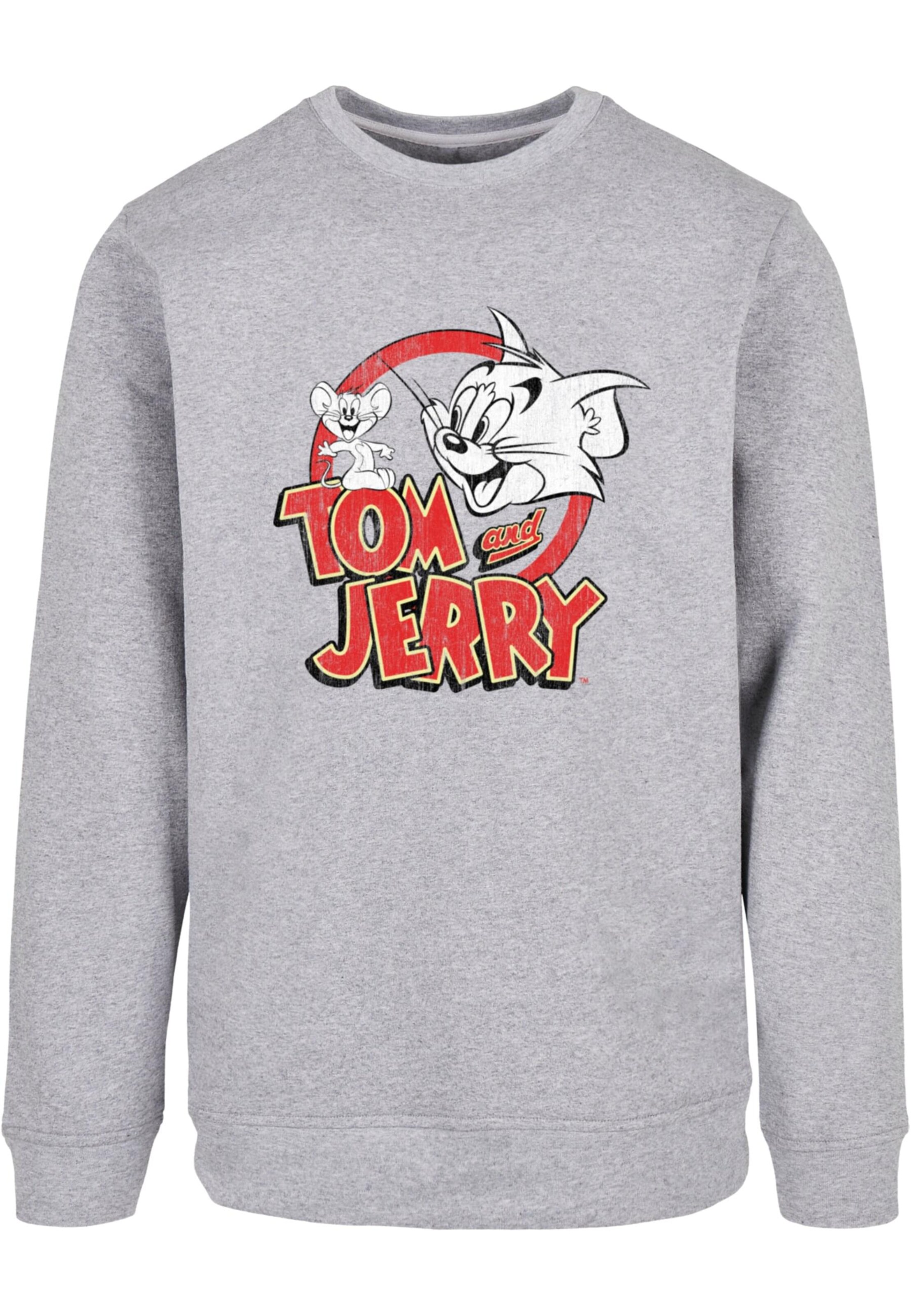 ABSOLUTE CULT Sweatshirt 'Tom And Jerry' in Grey: front