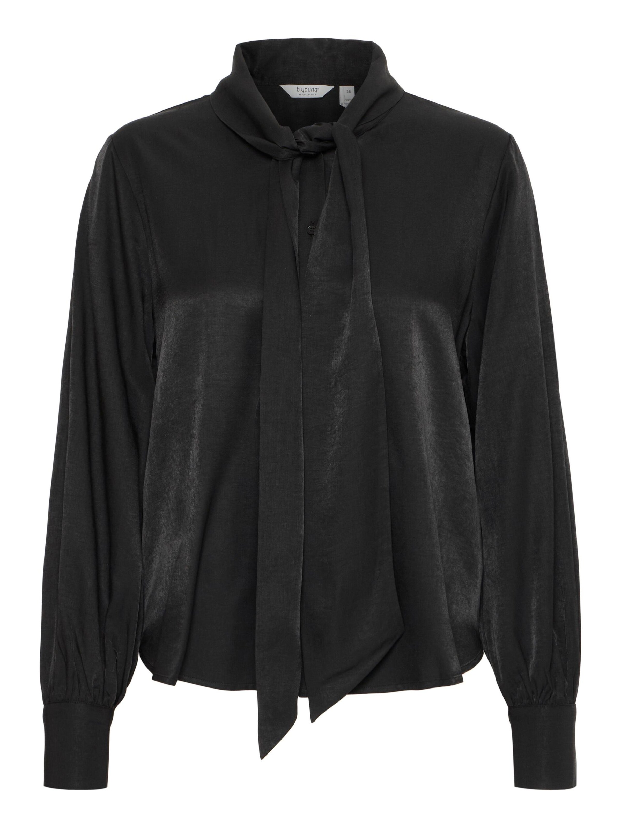 b.young Bluse 'HANYO' in Schwarz: Vorderseite