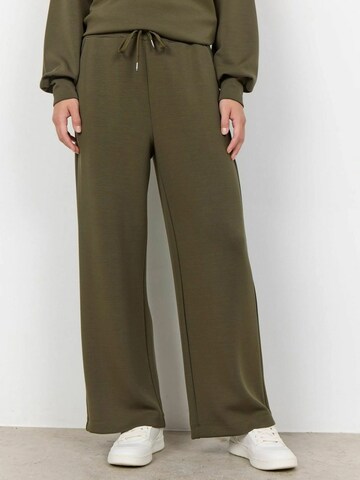 Wide Leg Pantalon ' SC_BANU ' Soyaconcept en vert : devant