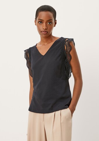 s.Oliver BLACK LABEL Blouse in Zwart: voorkant