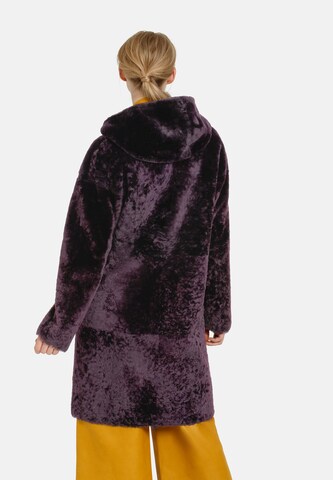 Werner Christ Between-Seasons Coat 'Dilara' in Purple