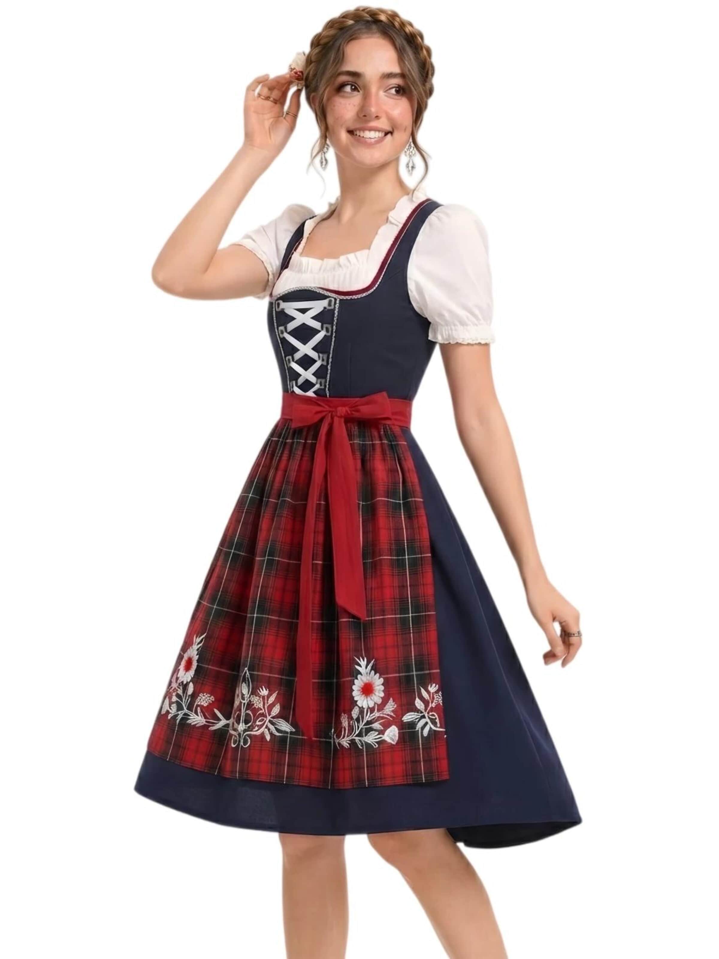 Yesfashion Dirndl w kolorze czerwony