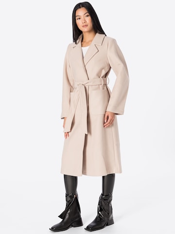 Manteau mi-saison Warehouse en beige : devant