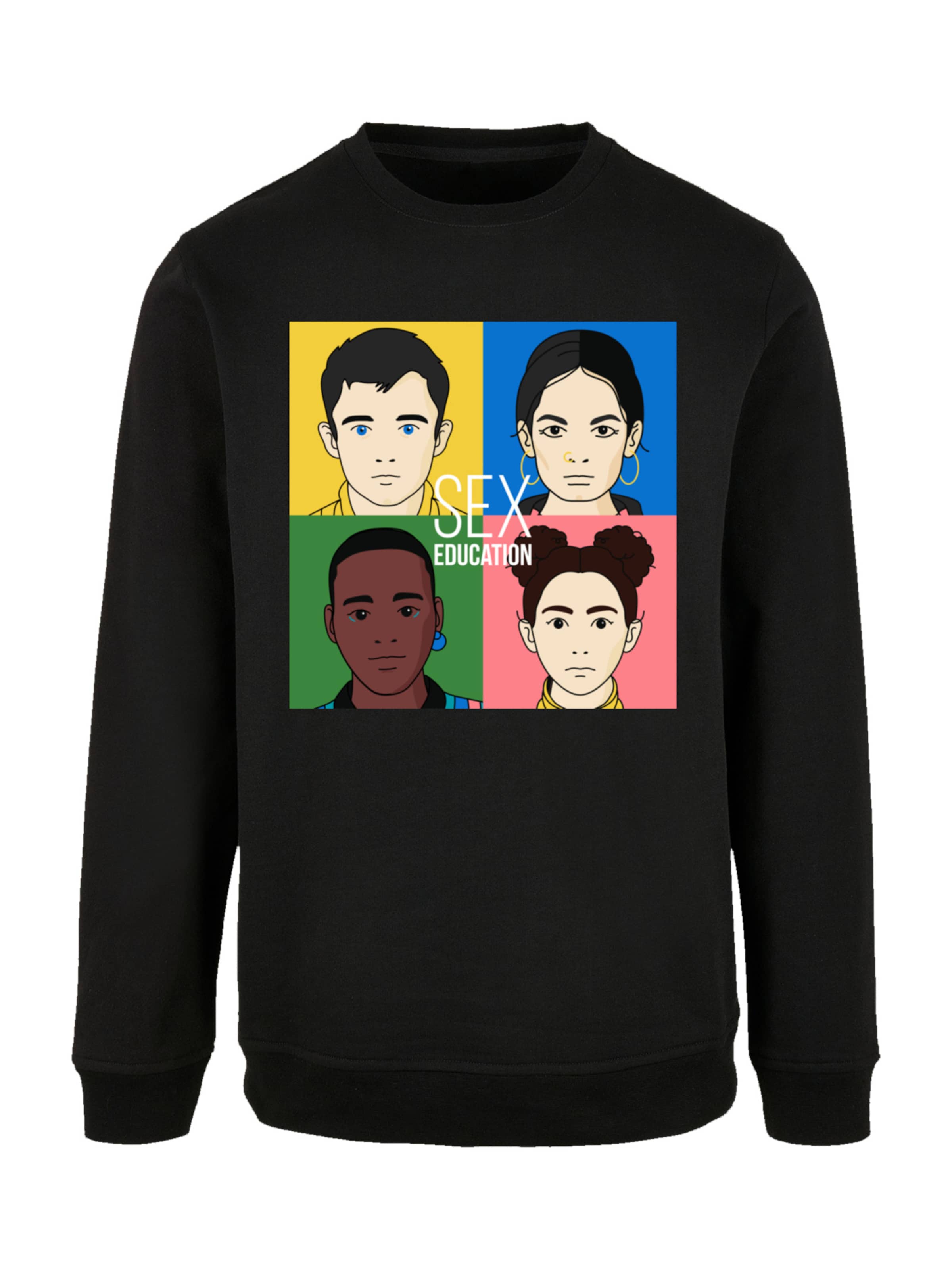 Sweat-shirt 'Sex Education Netflix TV Series' F4NT4STIC en noir : devant