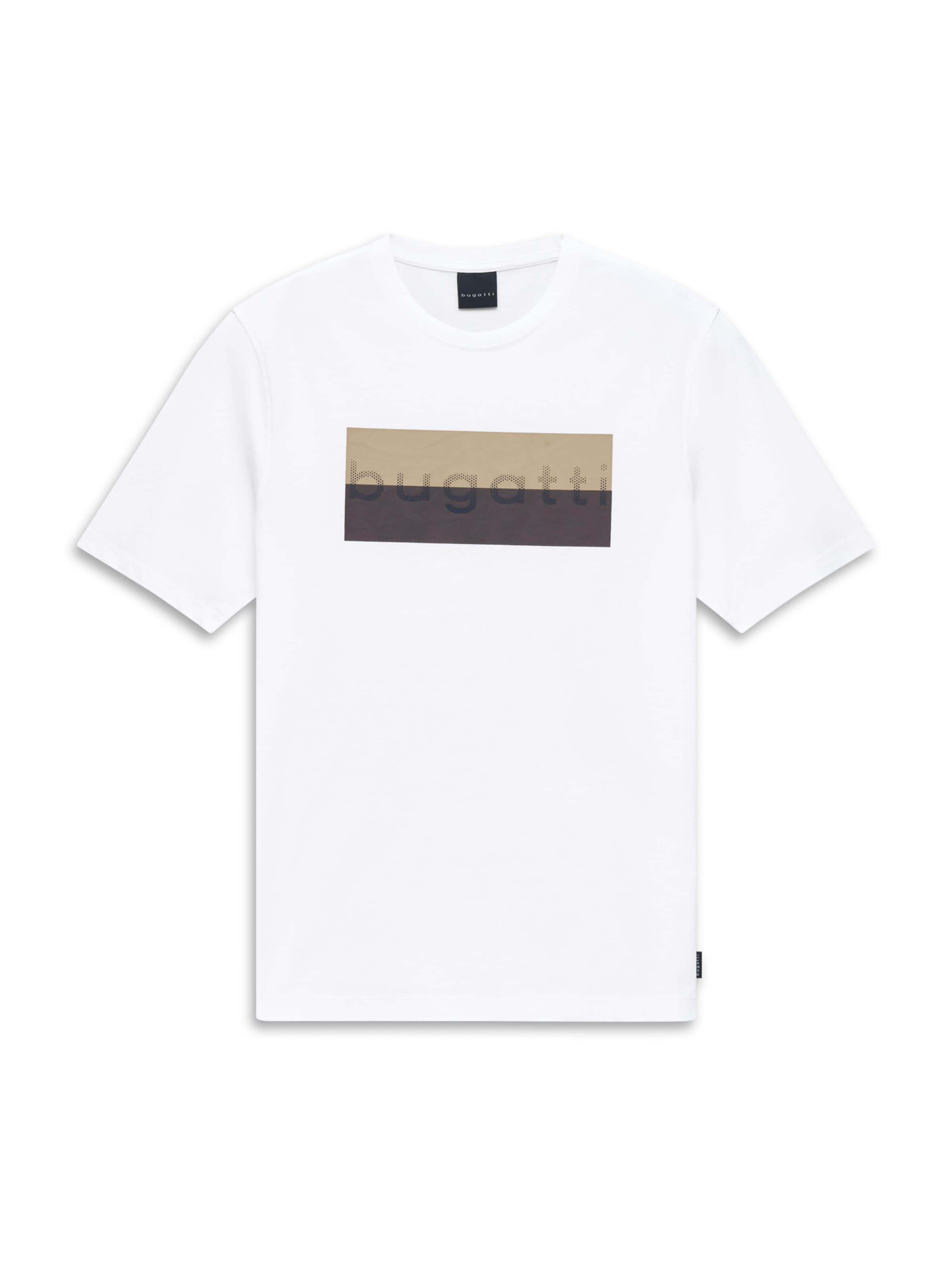 Tricou de la bugatti pe alb: față