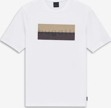 Tricou de la bugatti pe alb: față