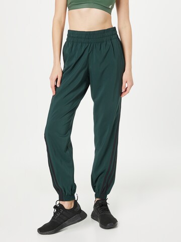 Effilé Pantalon de sport ADIDAS SPORTSWEAR en vert : devant