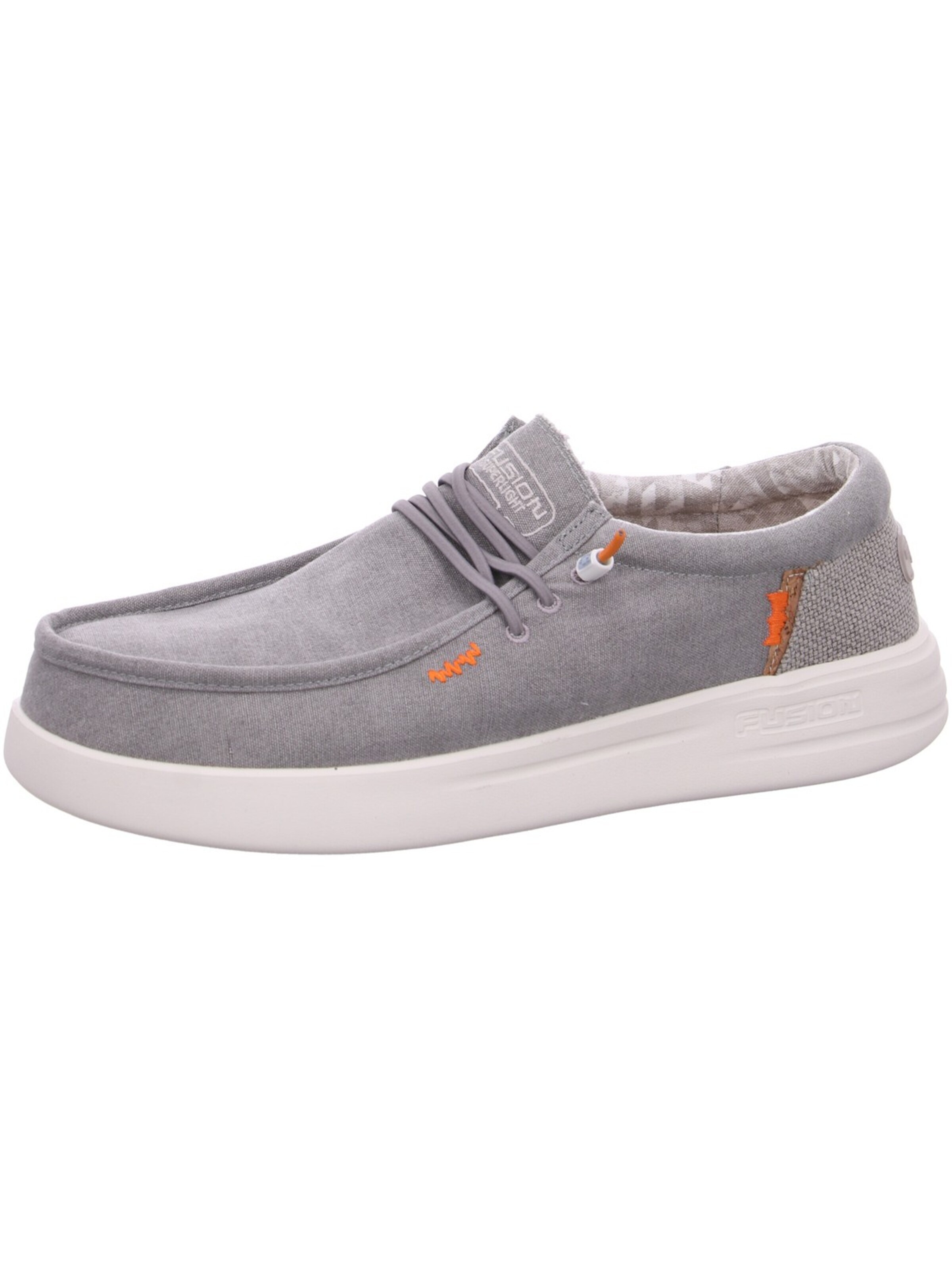 Fusion Schnürschuh 'Fusion Leinenschuh Grau'‌‌‌‌‌‌ in Grau: Vorderseite
