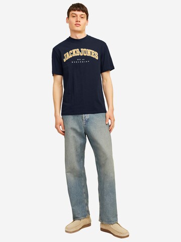 JACK & JONES Shirt 'Caleb Varsity'‌‌ in Blau