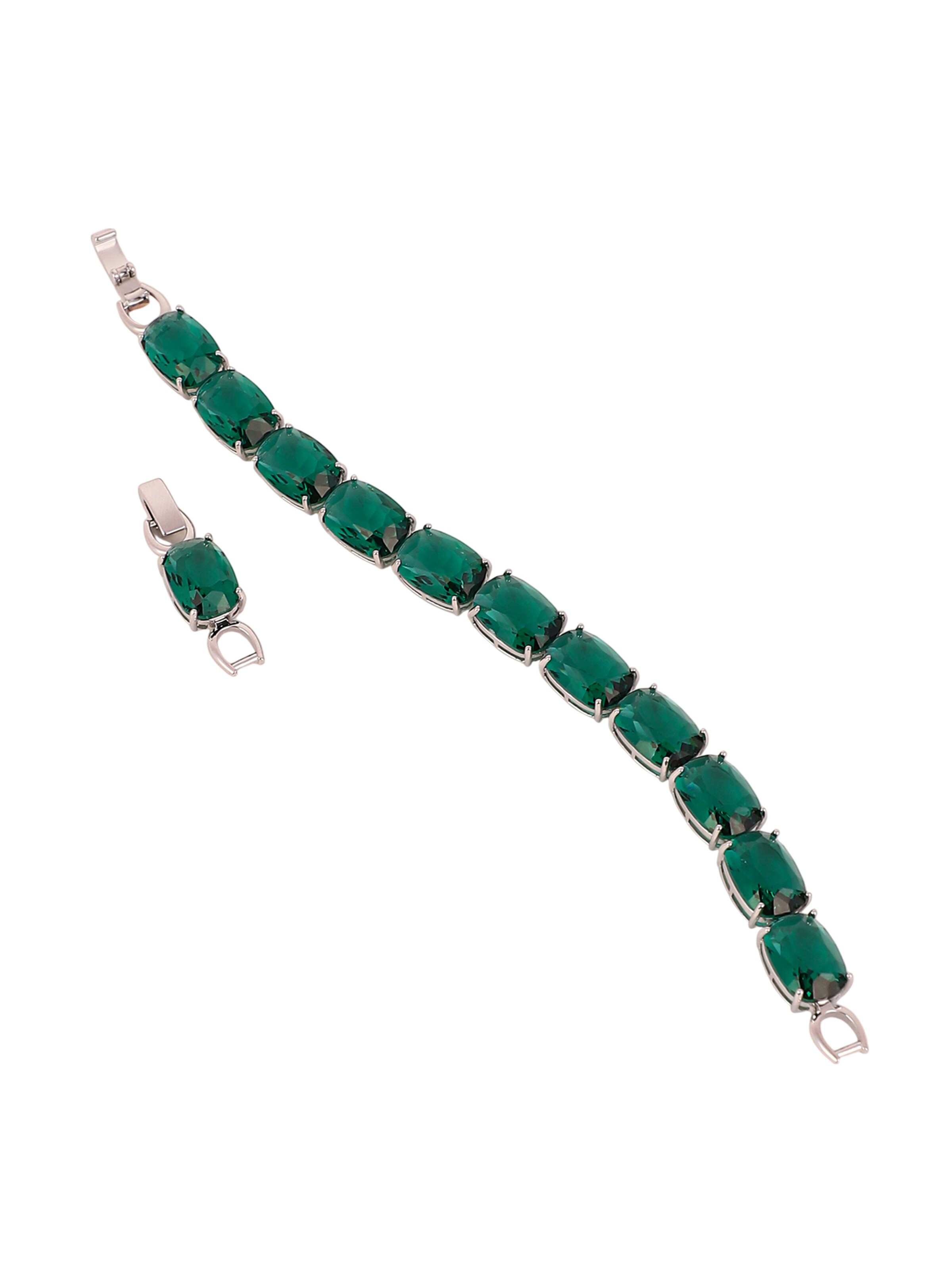 SOHI Bracelet 'Maya' en émeraude / argent, Vue avec produit