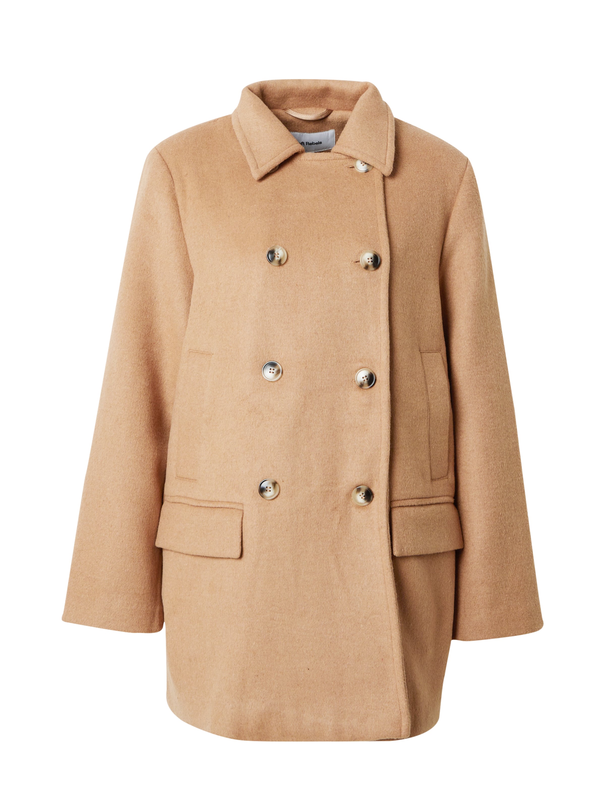 Soft Rebels Kevad-sügismantel 'Alex', värv beež: eest vaates