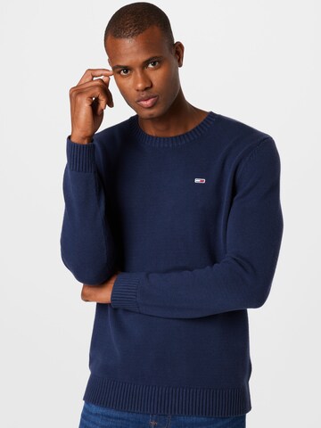 Tommy Jeans Sweater 'Essential' in Blue: front