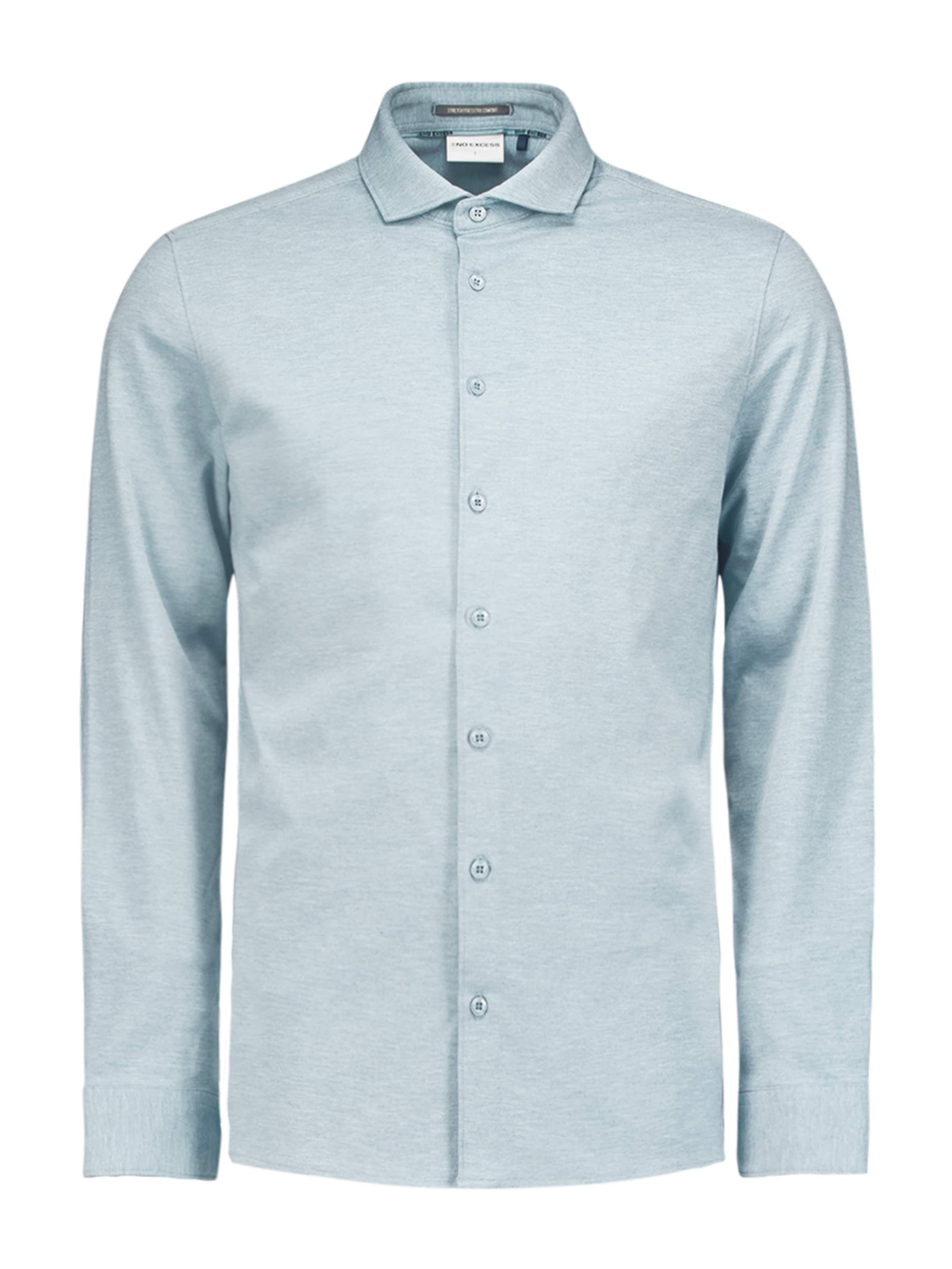 No Excess Slim fit Button Up Shirt in Blue: front
