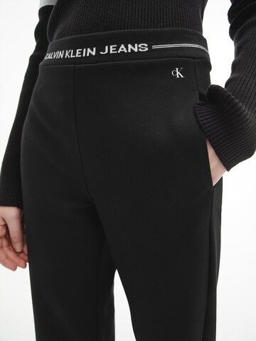 Calvin Klein Jeans Loosefit Hose 'Intarsia' in Schwarz