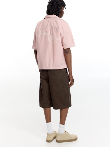 Pull&Bear Comfort fit Button Up Shirt in Pink
