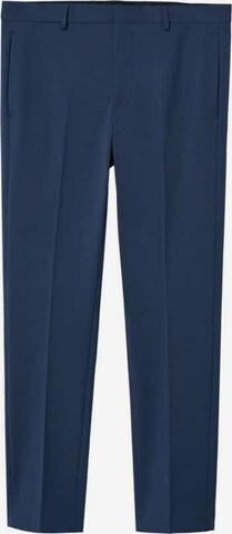 MANGO MAN Slim fit Pleated Pants 'Paulo' in Blue: front