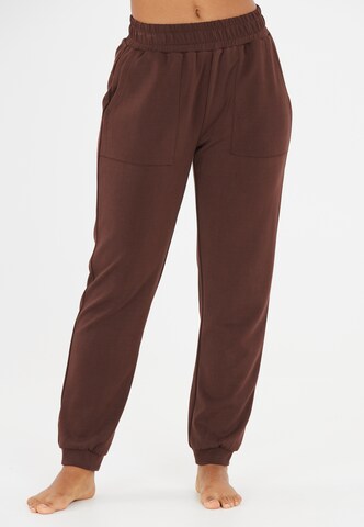 Athlecia Regular Sports trousers 'Elaina' in Brown: front