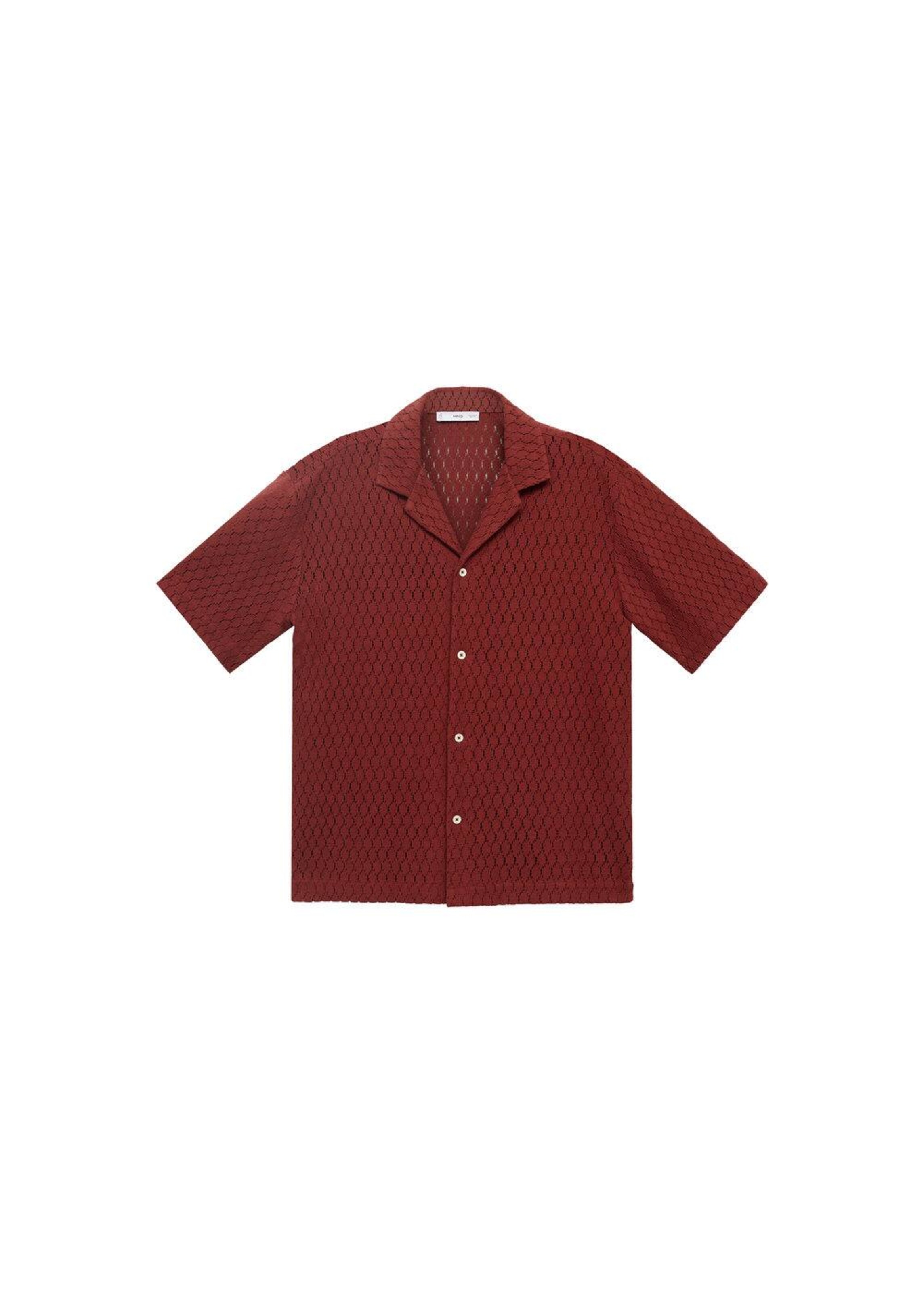 MANGO MAN Button Up Shirt 'Ditella' in Red: front