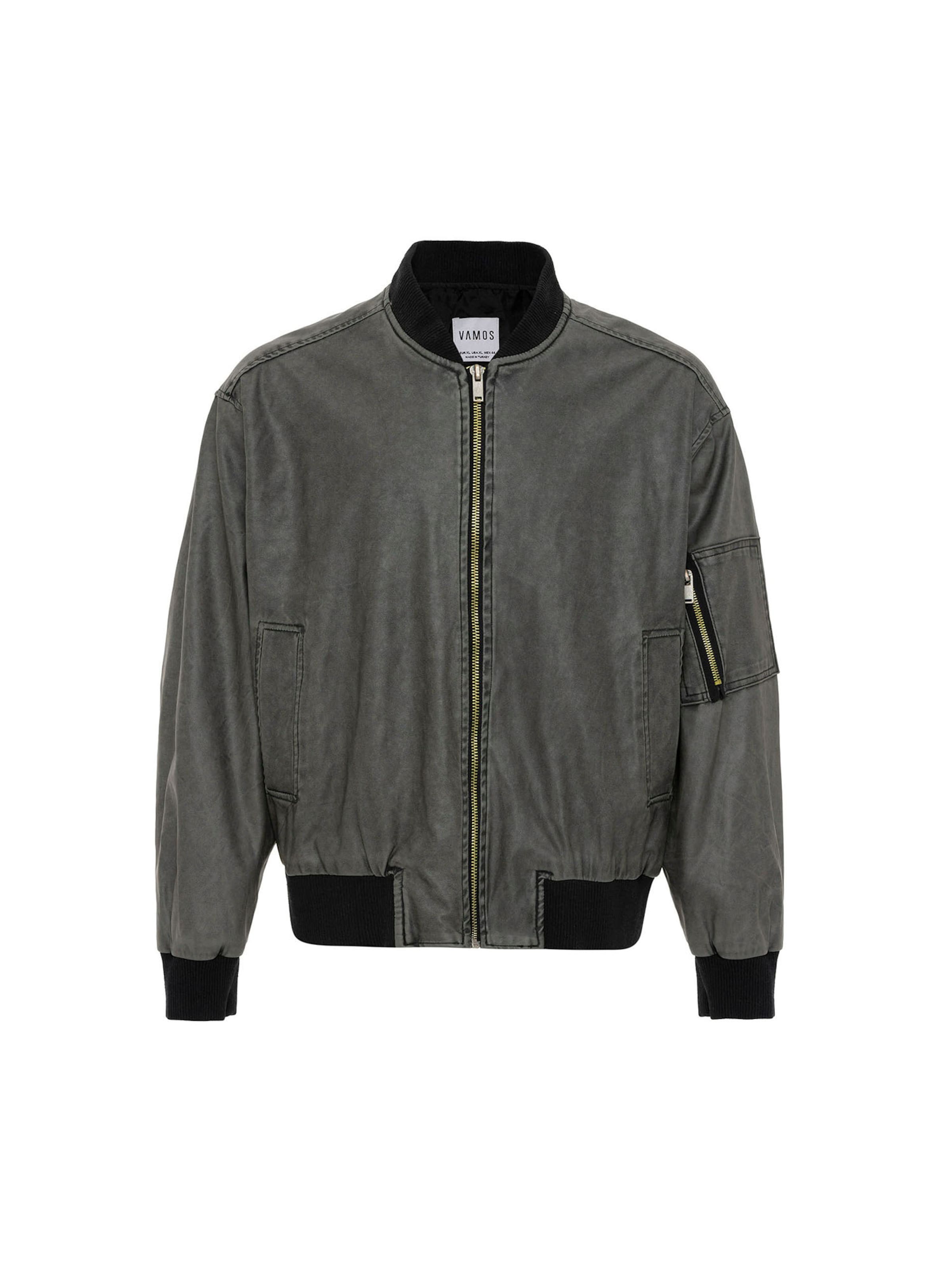 VAMOS CLO Демисезонная куртка в Серый: спереди