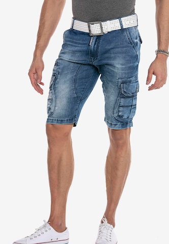 CIPO & BAXX Regular Jeans-Shorts in Blau